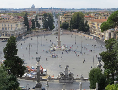 Piazza del Popolo in Rome Italy