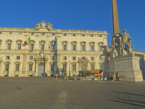 Piazza del Quirinale in Rome Italy